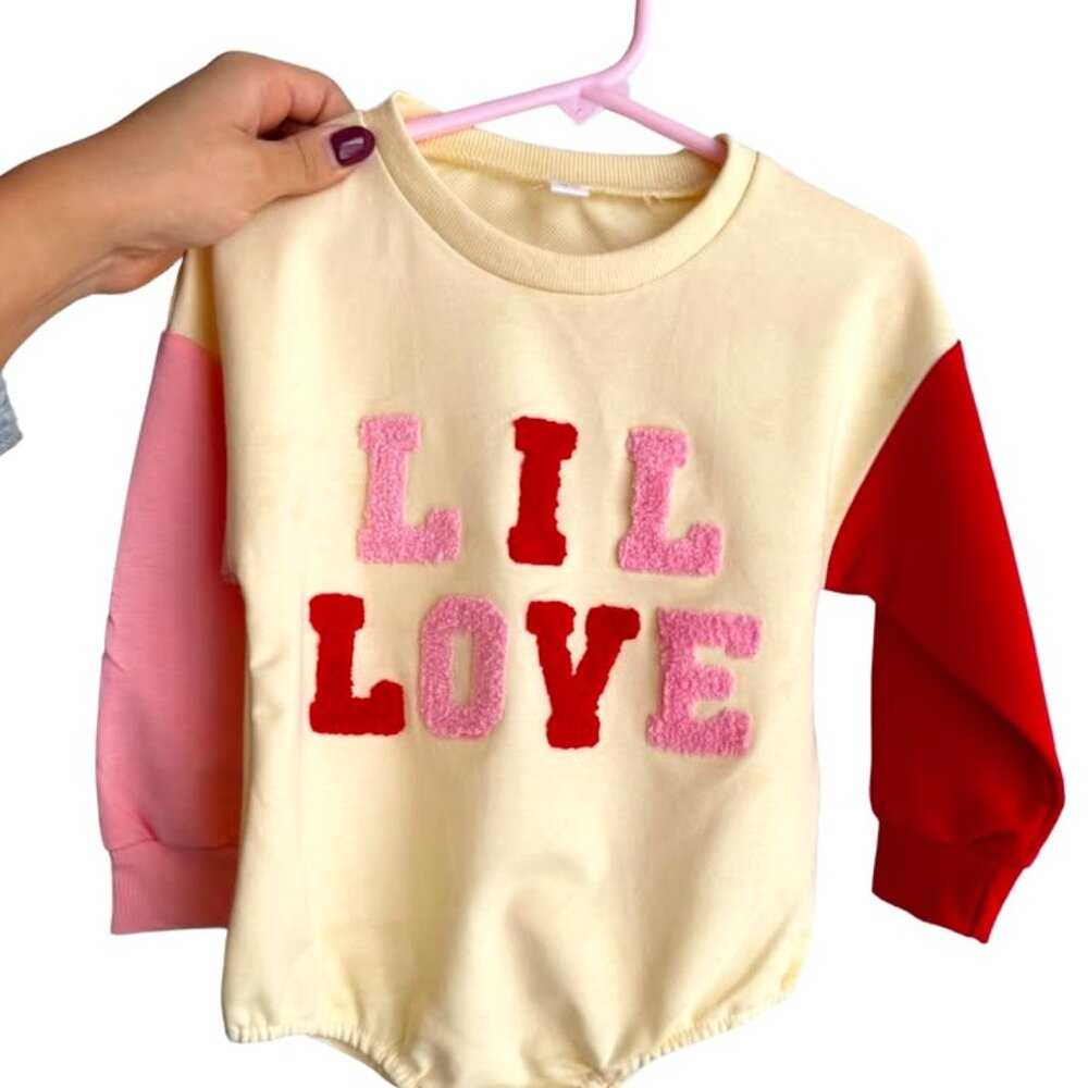 Adorable Sweater Onesie "Lil Love" Size  24 months